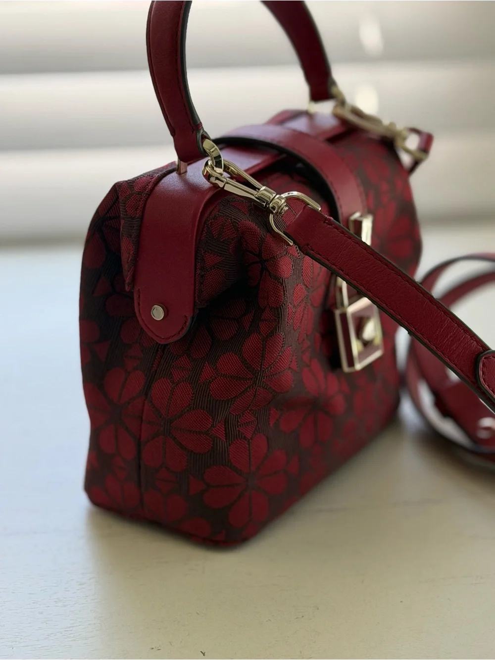 Kate Spade Remedy Spade Flower Small Top Handle Bag Red NWT